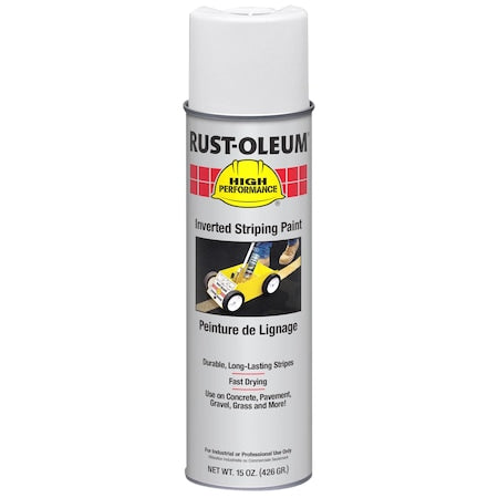 Inverted Striping Paint, 20 oz, White, Solvent -Based