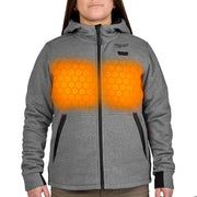 Women's Heated Hoodie, Up to 8 hours Time, Zipper Closure, Gray, Size S