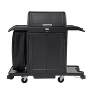 Housekeeping Cart,Plastic Frame,Black