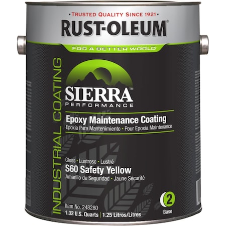 Epoxy Base Base, Safety Yellow, Gloss, 1 gal, 230 to 340 sq ft/gal, S60 Series