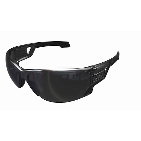 Type-N, Safety Glasses, Anti-Fog & Anti-Scratch, Smoke Lens, Black Frame, Full-Frame