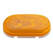 Marker Lamp, Oval With Reflector, Yellow, Width: 2"