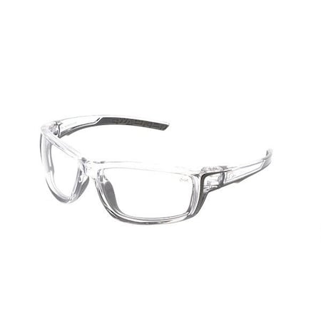 Swagger (SR4), Safety Glasses, Anti-Scratch, Clear Lens, Clear Frame, Full-Frame, 1 PR