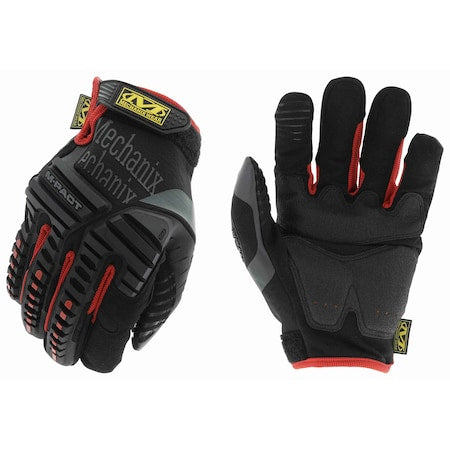 Work Gloves, Armortex(R) Palm, M, Black/Red