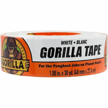 Duct Tape, White, 30 yd L, 1-7/8 in W