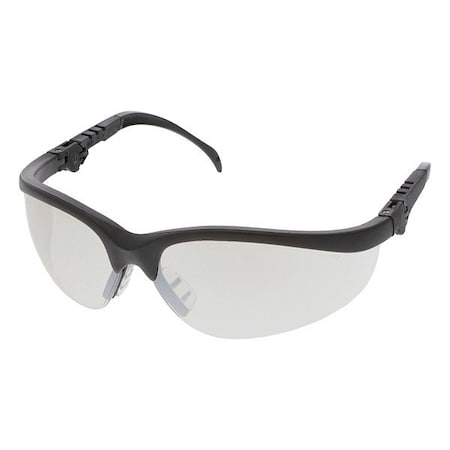 Klondike (KD3), Safety Glasses, Anti-Scratch, I/O Clear Mirror Lens, Black Frame, Half Frame, 1 PR