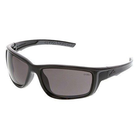 Swagger (SR4), Safety Glasses, Anti-Scratch, Gray Lens, Black Frame, Full-Frame, 1 PR