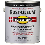 Professional DTM Alkyd Protective Enamel, Black, Semi-Gloss, 1 Gallon