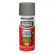 High Heat Primer, 12 oz, Exterior, High Heat Primer, Solvent, Metal, Smooth, Smooth, Flat, Gray