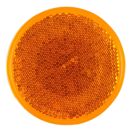 Reflector, Sealed, Stick-On, Yellow, Round