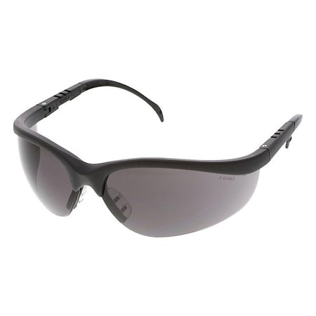 Klondike (KD1), Safety Glasses, Anti-Fog, Gray Lens, Black Frame, Half Frame, 1 PR