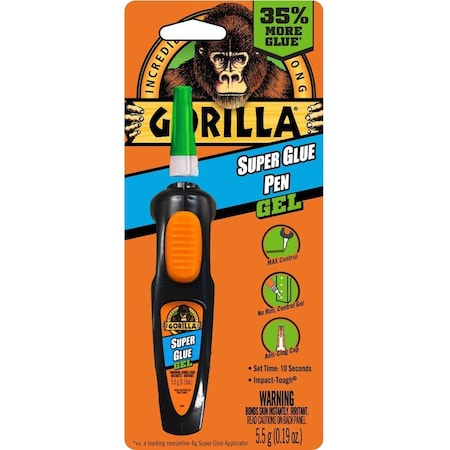 Instant Adhesive, Super Glue Gel Series, 0.19 fl oz, Tube
