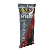 D03-05, Disposable Gloves, 5 mil Palm, Nitrile, Powder-Free, L, 10 PK, Black