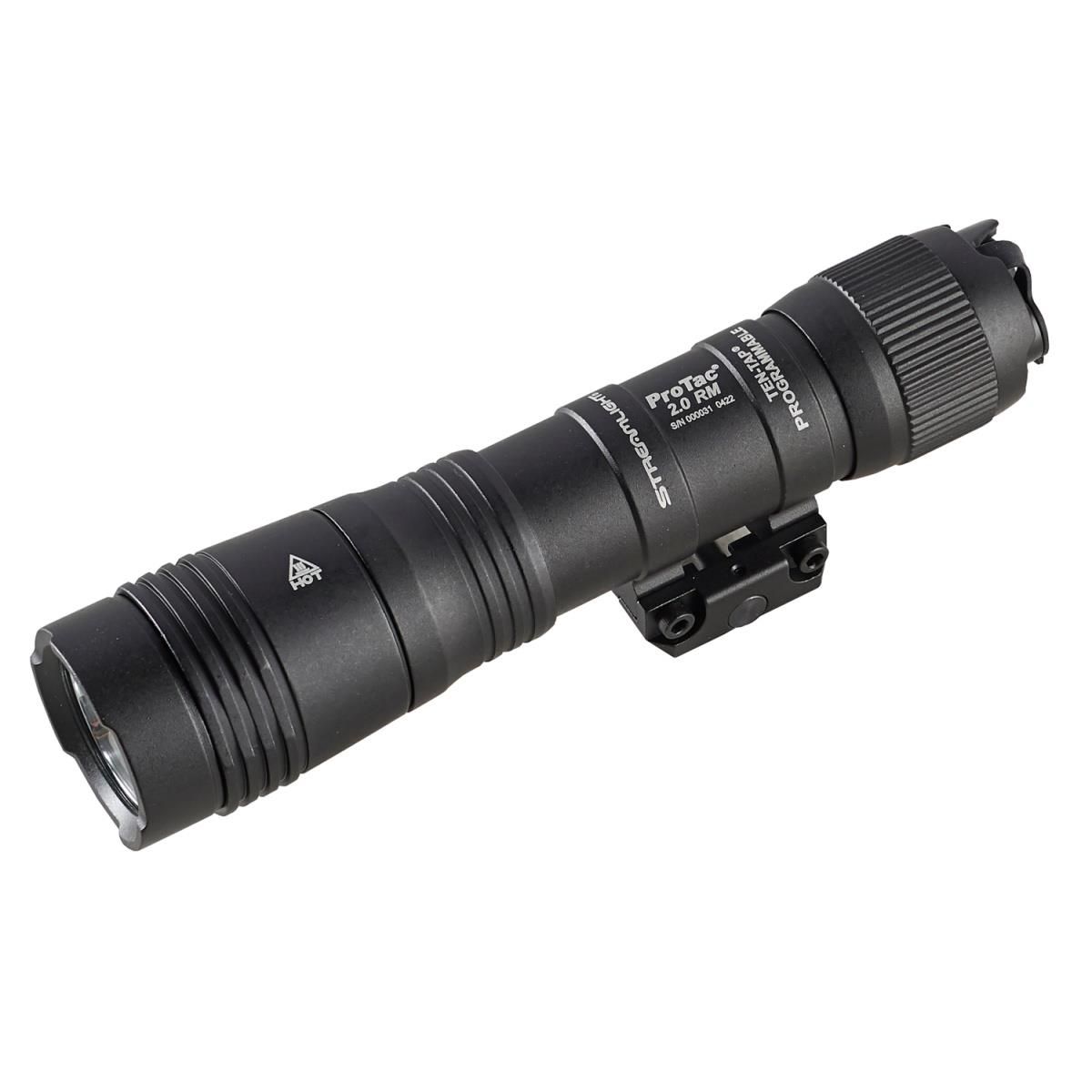 ProTac 2.0 High Lumen Rechargeable Flashlight and Rail Mount System, Black