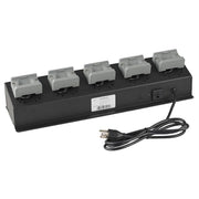 5-Unit Bank Charger - 120V AC - USB HAZ-LO Headlamp - Gray
