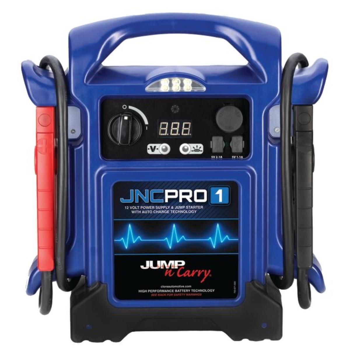 Jump N Carry JNCPRO1 12 Volt 1700 Peak Amp Professional Jump Starter with USB and LED Work Light
