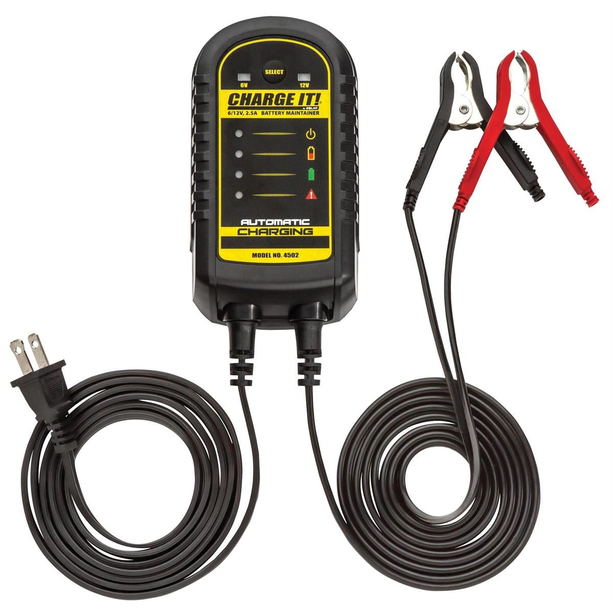 CHARGE IT! 4502 2.5 Amp 6/12 Volt Battery Maintainer