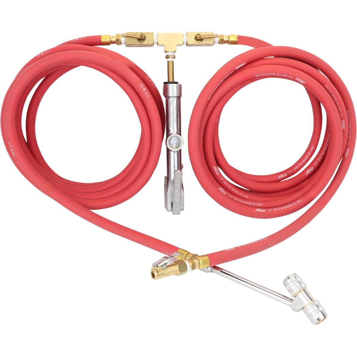 Dual Truck Tire Inflator Gauge - 15-feet