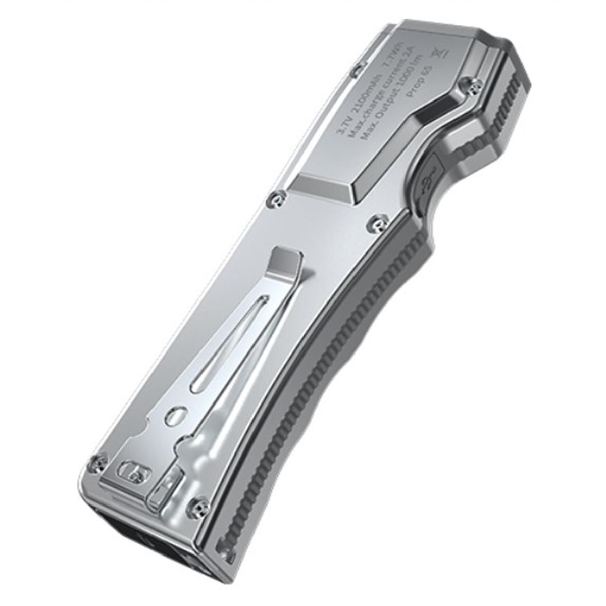 SearchPoint SHIFTER 1500 Lumen Rechargeable Handheld Flashlight - Steel