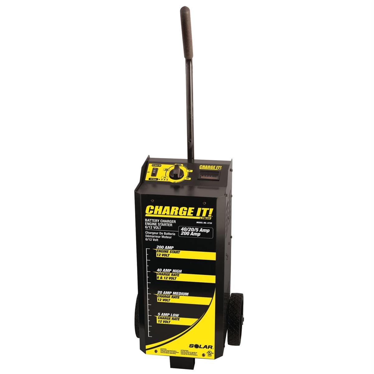 CHARGE IT! 4735 12V Wheel Battery Charger; 40/20/5/200A