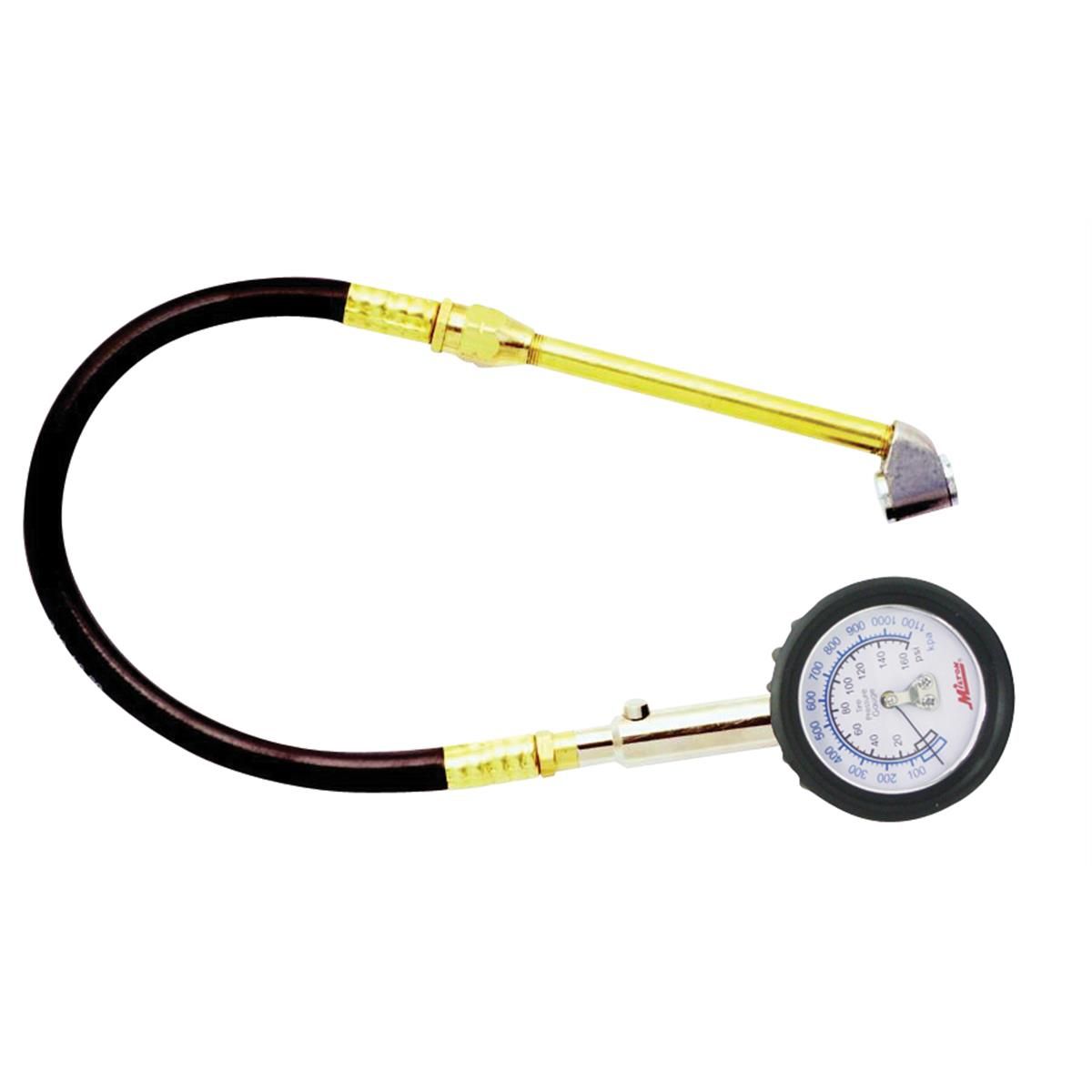 Dual Head Chuck Dial Tire Gauge 0-160 PSI