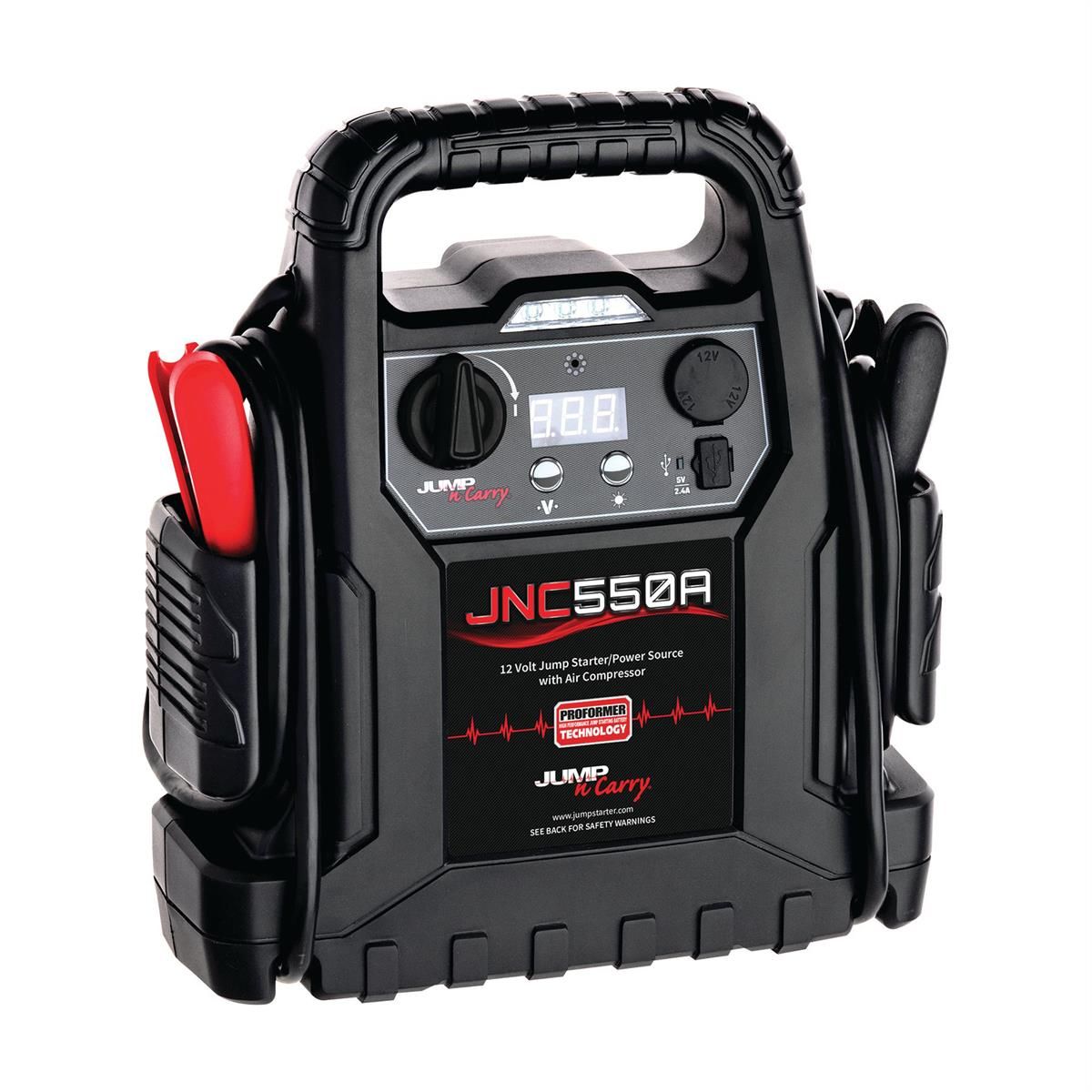 Jump-N-Carry JNC550A 1100 Peak Amp 12 Volt Jump Starter with Air Compressor